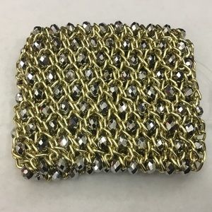 Jewelry - Goldtone Bracelet with Silvertone Faceted Beads Jewelry - Goldtone Bracelet with Silvertone Faceted Beads